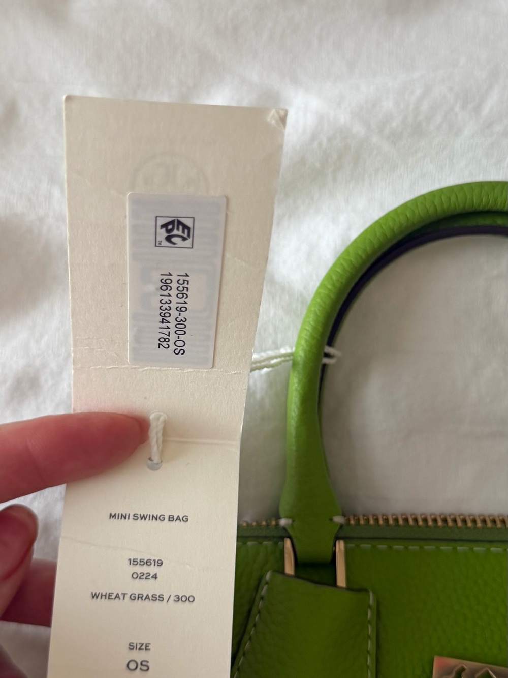 Tory Burch Matcha Green Leather Satchel - Picture 6 of 10